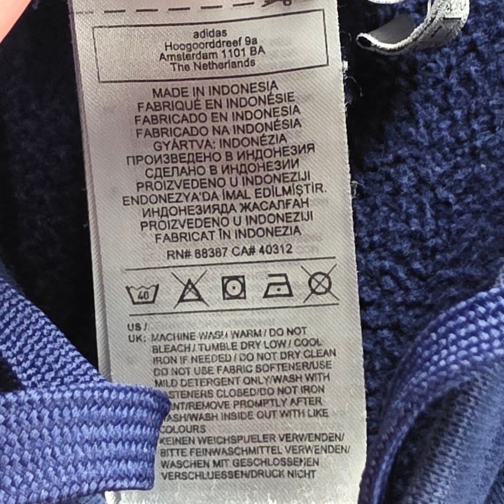 Adidas Originals Youth M 11-12Y Navy Blue Trefoil Joggers Boys Girls Sweatpants - Picture 7 of 10